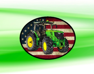 nášivka John Deere 6210R Obdélník nažehlovací