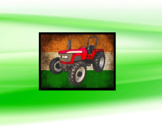 nášivka s traktorem MAHINDRA 5530 Ovál
