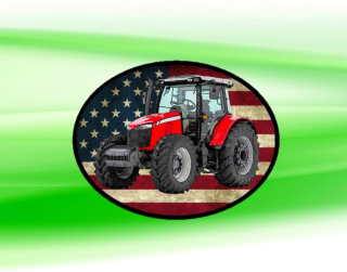nášivka Massey Ferguson 6713R Ovál nažehlovací