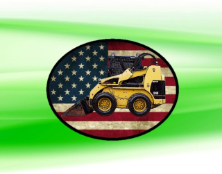 nášivka s bagrem Caterpillar 248D Obdélník nažehlovací