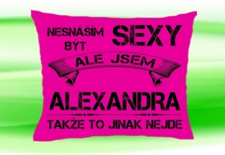 Polštář se jménem ALEXANDRA Růžový