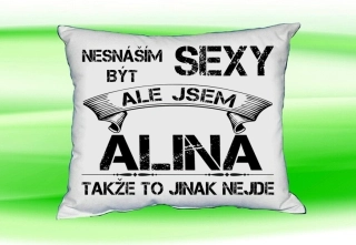 Polštář se jménem ALINA Bilý