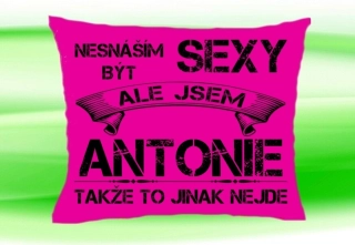 Polštář se jménem ANTONIE Růžový