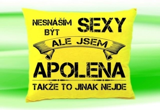 Polštář se jménem APOLENA Žlutý