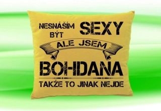 Polštář se jménem BOHDANA Béžový