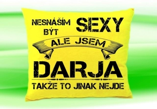 Polštář se jménem DARJA Žlutý