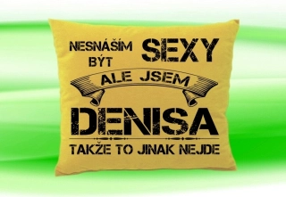 Polštář se jménem DENISA Béžový