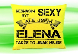 Polštář se jménem ELENA Žlutý