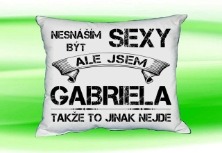 Polštář se jménem GABRIELA Bilý