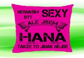 Polštář se jménem HANA Růžový