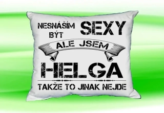 Polštář se jménem HELGA Bilý