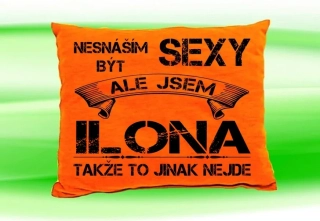 Polštář se jménem ILONA Oranžový
