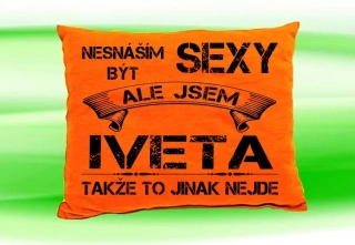 Polštář se jménem IVETA Oranžový