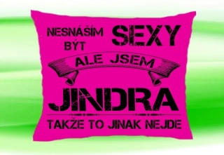 Polštář se jménem JINDRA Růžový