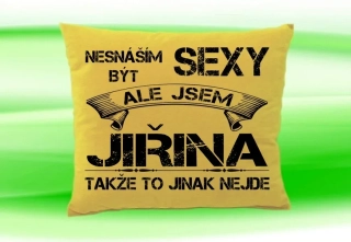 Polštář se jménem JIŘINA Béžový