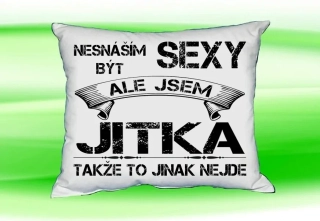 Polštář se jménem JITKA Bilý