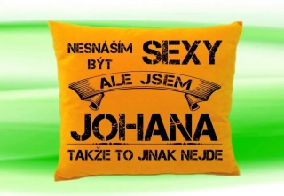 Polštář se jménem JOHANA Medový