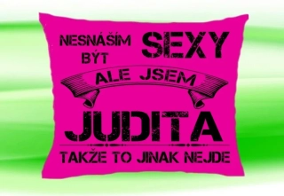 Polštář se jménem JUDITA Růžový