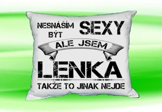 Polštář se jménem LENKA Bilý