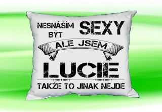 Polštář se jménem LUCIE Bilý