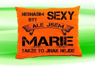 Polštář se jménem MARIE Oranžový