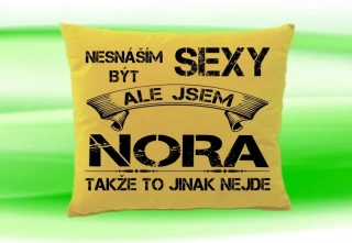 Polštář se jménem NORA Béžový