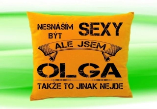 Polštář se jménem OLGA Medový