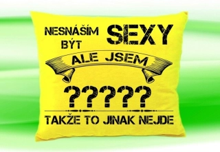 Moon River Polštář se jménem dámský žlutý 30x40 cm